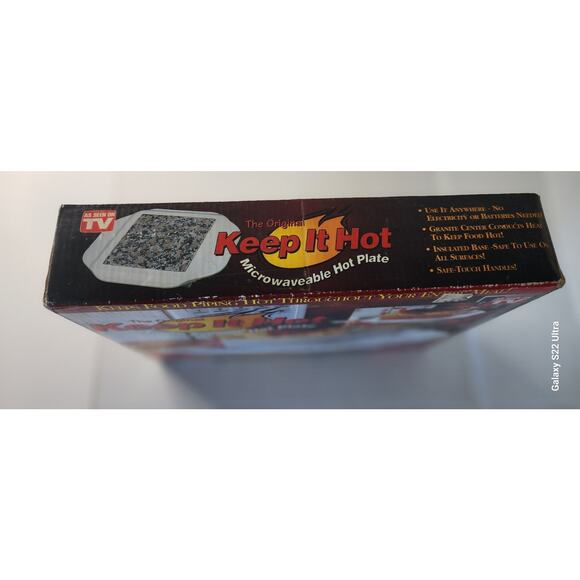 Keep It Hot Microwavable Hot Plate Food Warmer – Reusable Heat Retention Plate - Picture 4 of 6
